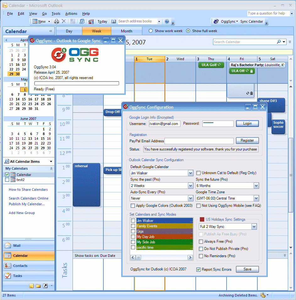 OggSync for Outlook: Google Calendar Sync Add-in
